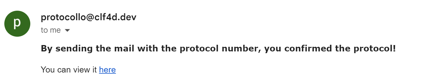 confirm protocol mail